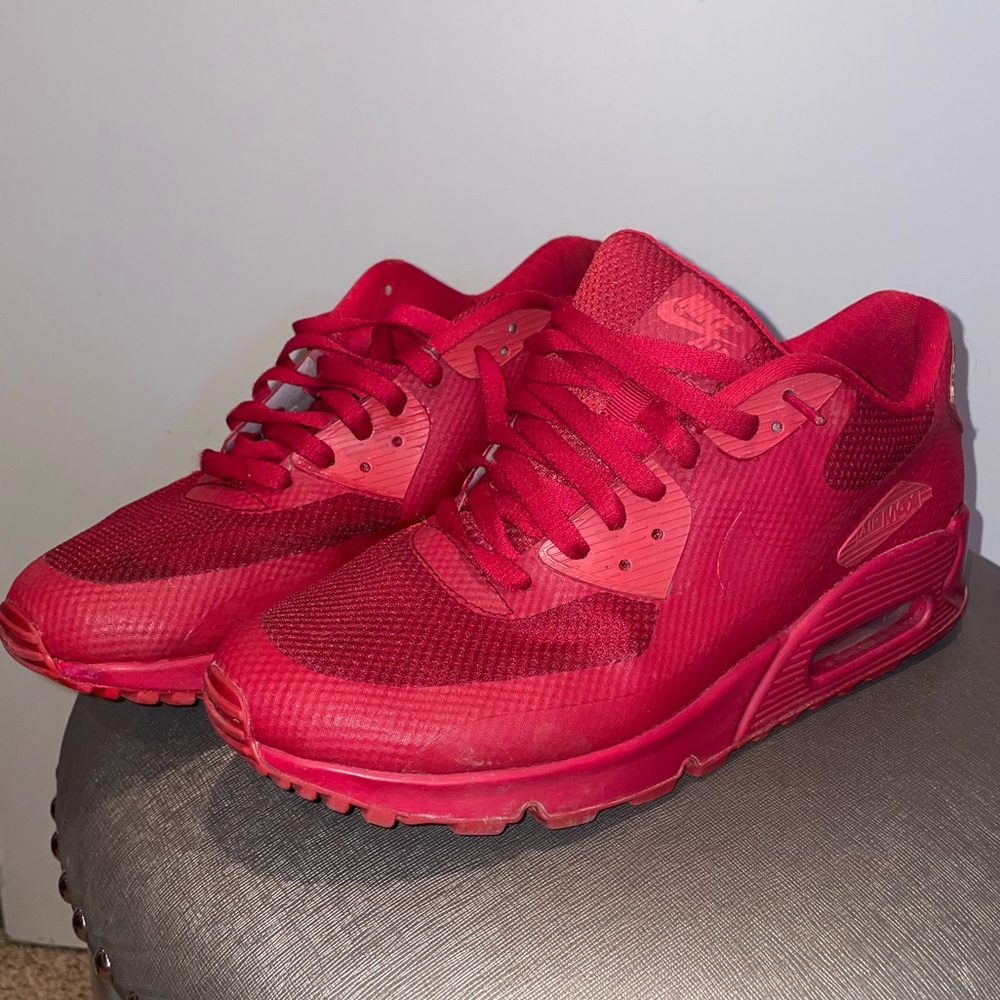 Red Nike Air Max shoes